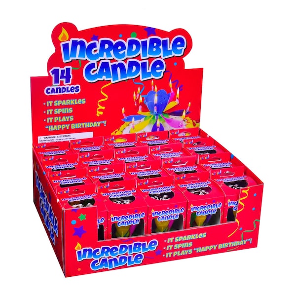 Just For Laughs Incredible Candle Celebration Birthday Candle Plastic